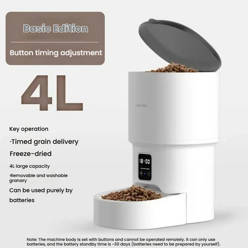 Smart Automatic Pet Feeder with WiFi Control – Timed & Precise Feeding for Cats & Dogs
