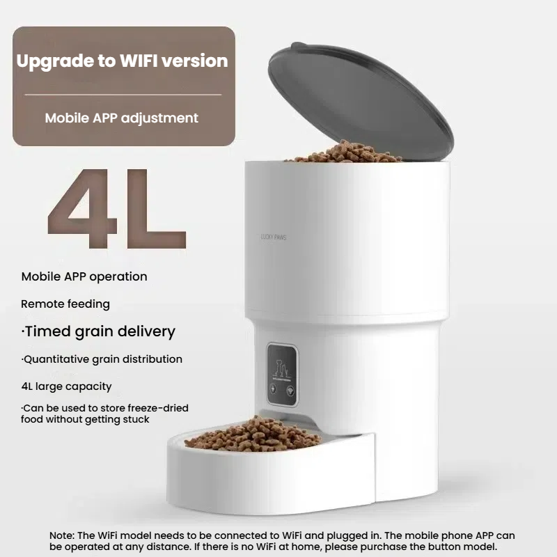 Smart Automatic Pet Feeder with WiFi Control – Timed & Precise Feeding for Cats & Dogs