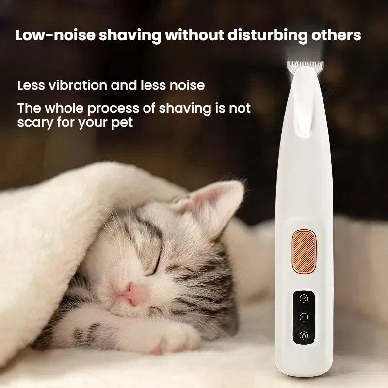 Pet Hair Clipper Electric Low Noise Waterproof Rechargeable Dog Cat Trimmer